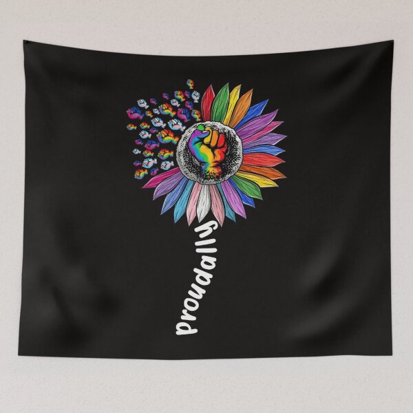 Item preview, Proud Ally Sunflower Fist Trans Gay LGBTQ Pride Month designed and sold by RansomClothings.