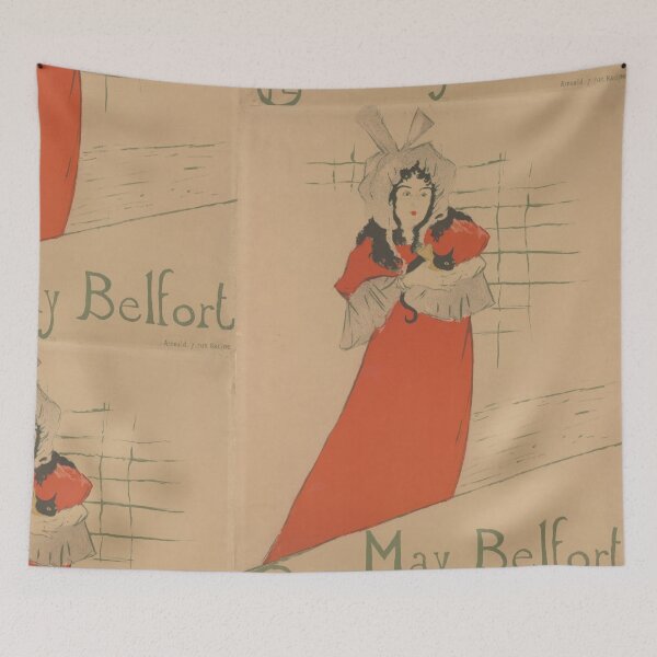 Item preview, May Belfort by Henri de Toulouse-Lautrec | Vintage Art Nouveau Cabaret Poster Print with Black Cat designed and sold by artofuniverse.