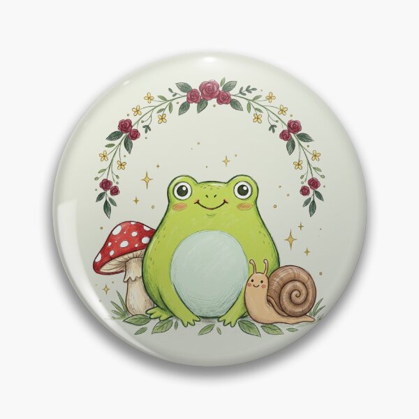 Item preview, cottagecore frog snail mushroom designed and sold by AdyKurniawan.