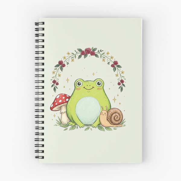 Item preview, cottagecore frog snail mushroom designed and sold by AdyKurniawan.