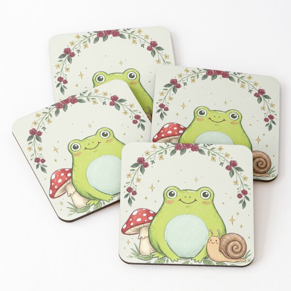 Item preview, cottagecore frog snail mushroom designed and sold by AdyKurniawan.