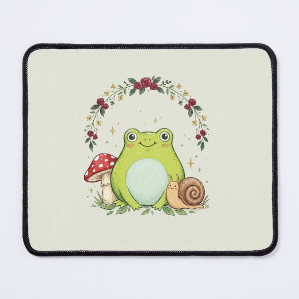 Item preview, cottagecore frog snail mushroom designed and sold by AdyKurniawan.