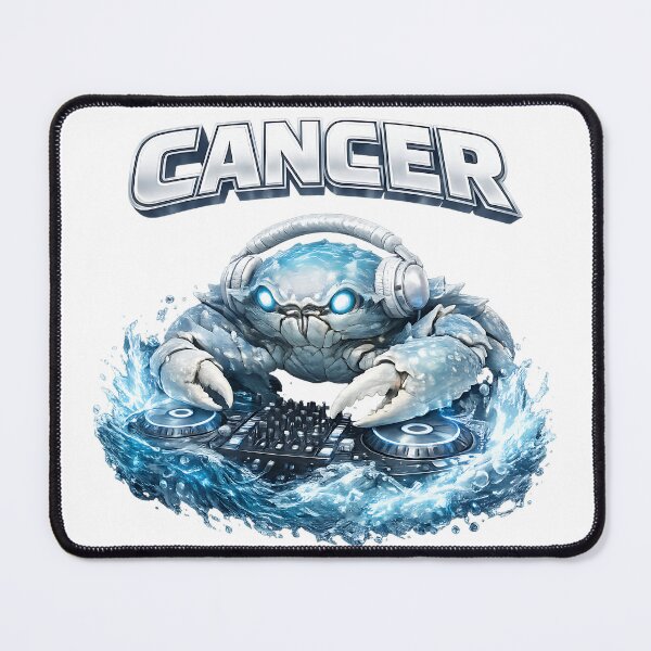 Item preview, Mystical Cancer Crab DJ Zodiac Ethereal Ocean designed and sold by  ZenRave Designs.