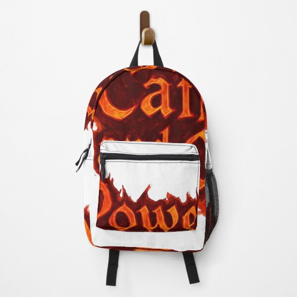 Item preview, Powered by Caffeine and Chaos - Fiery Burning Text Art designed and sold by GrafikLabbo.