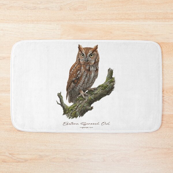 Item preview, Eastern Screech Owl on Mossy Branch designed and sold by Takeda-art.