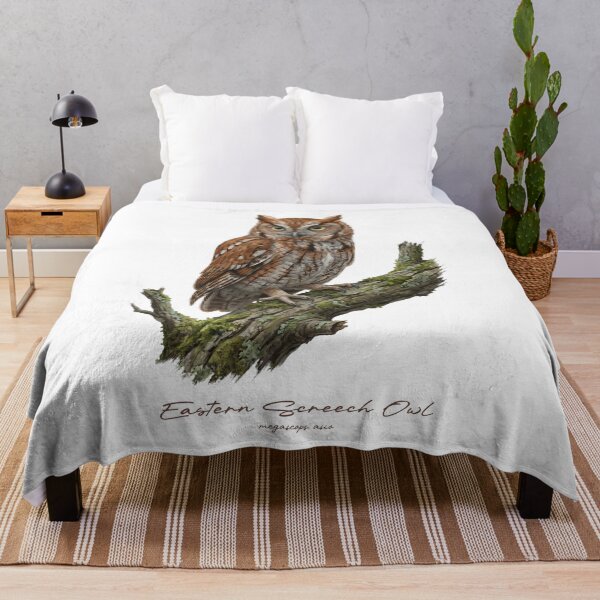 Item preview, Eastern Screech Owl on Mossy Branch designed and sold by Takeda-art.