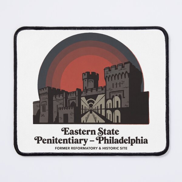Item preview, Eastern State Philadelphia Vintage Prison Historic Site Retro Art designed and sold by LoliDesignShop.