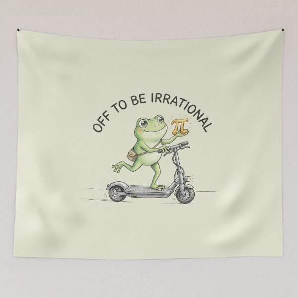 Item preview, irrational frog pi pun designed and sold by AdyKurniawan.