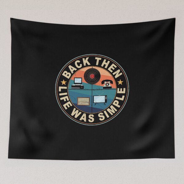 Item preview, back when life was simple aesthetic retro-vintage gift designed and sold by FernaRoje.