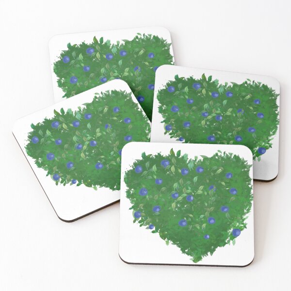 Item preview, Blueberry Heart Green Leaves designed and sold by Kazewalk.