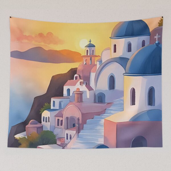Item preview, Santorini, Greece designed and sold by artbynalamagnolia.