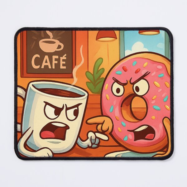 Item preview, The Great Breakfast Debate: Coffee vs. Donut designed and sold by GrafikLabbo.
