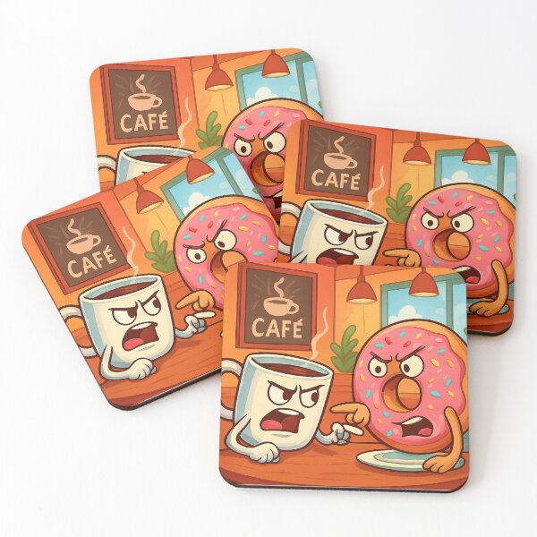 Item preview, The Great Breakfast Debate: Coffee vs. Donut designed and sold by GrafikLabbo.