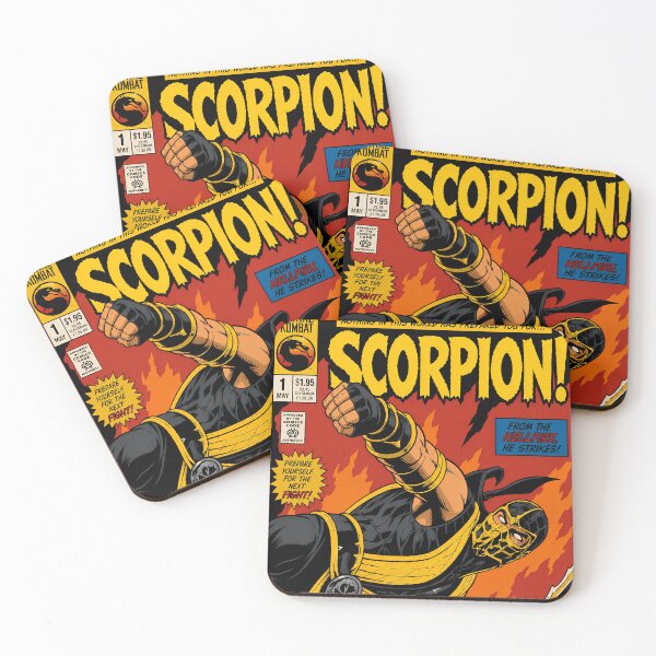 Item preview, mortal kombat scorpion '93 comic cover GET OVER HERE designed and sold by Campbell0395.