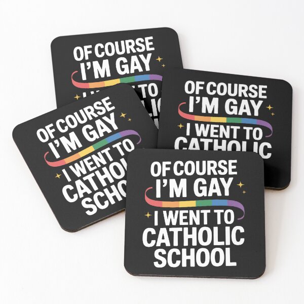 Item preview, Of Course I'm Gay I Went To Catholic School Funny LGBT Pride Gift designed and sold by Say It With Ink.