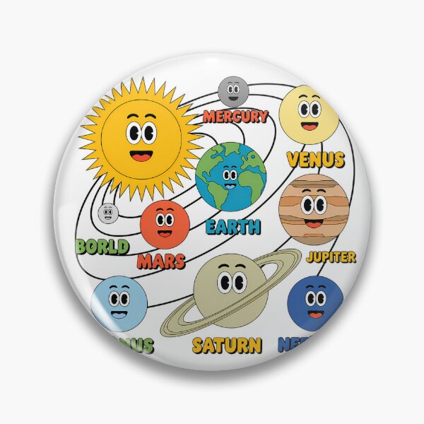 Item preview, Solar System with Smiley Planets designed and sold by NiftyWrx.