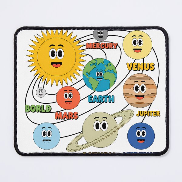 Item preview, Solar System with Smiley Planets designed and sold by NiftyWrx.