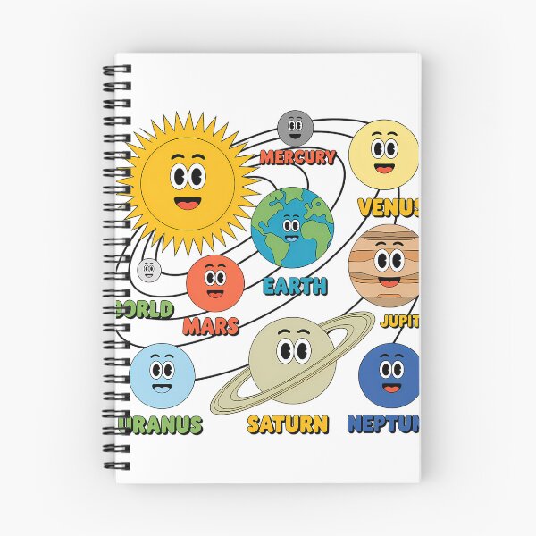 Item preview, Solar System with Smiley Planets designed and sold by NiftyWrx.