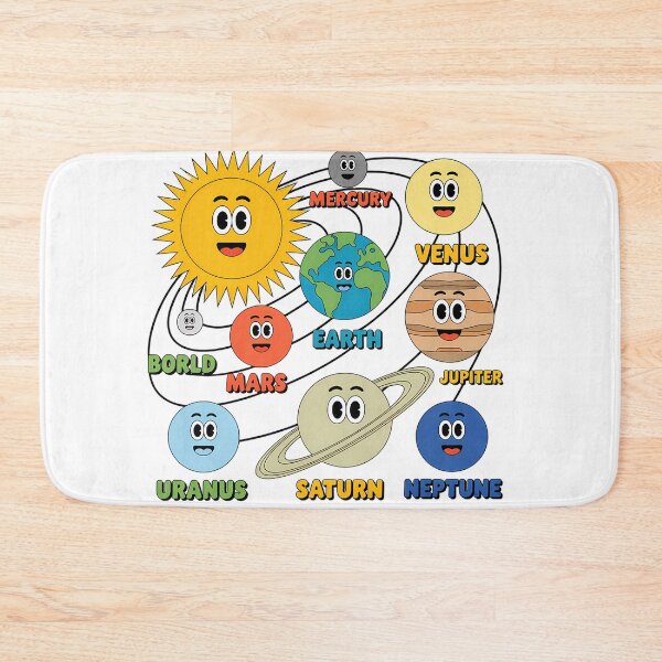 Item preview, Solar System with Smiley Planets designed and sold by NiftyWrx.