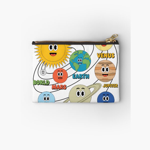 Item preview, Solar System with Smiley Planets designed and sold by NiftyWrx.