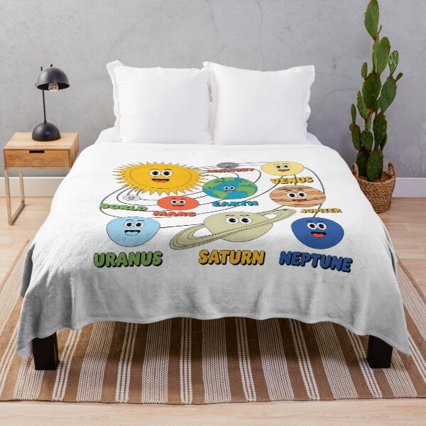 Item preview, Solar System with Smiley Planets designed and sold by NiftyWrx.