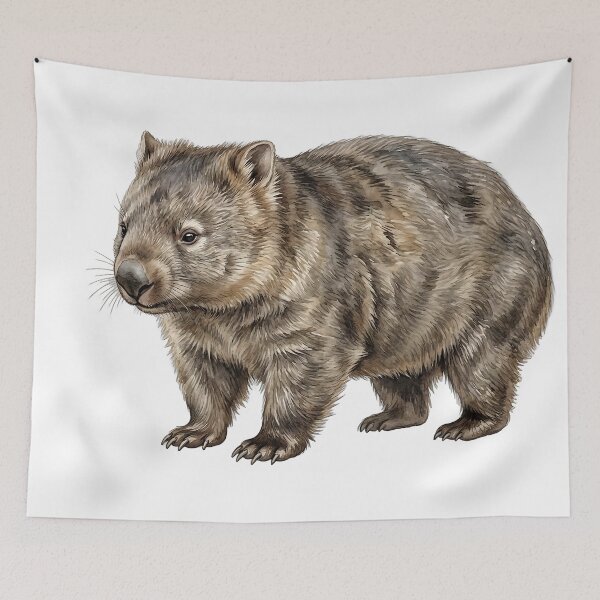 Item preview, Common Wombat Watercolor Art designed and sold by Jaruart.