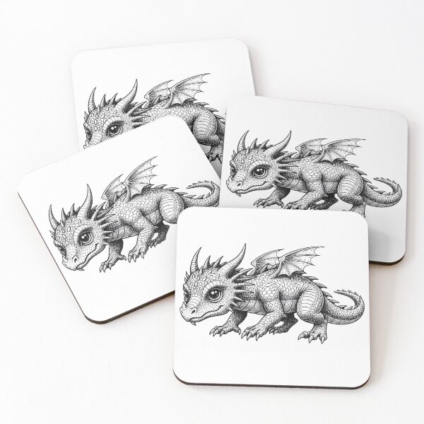 Item preview, Cute Crawling Baby Dragon Fantasy Creature Illustration designed and sold by DragonSerpent Ink.