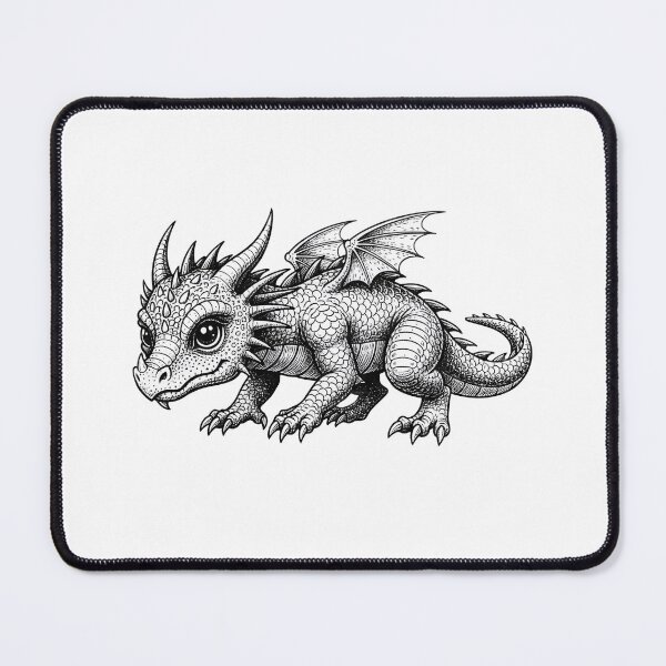 Item preview, Cute Crawling Baby Dragon Fantasy Creature Illustration designed and sold by Darkness Hole.