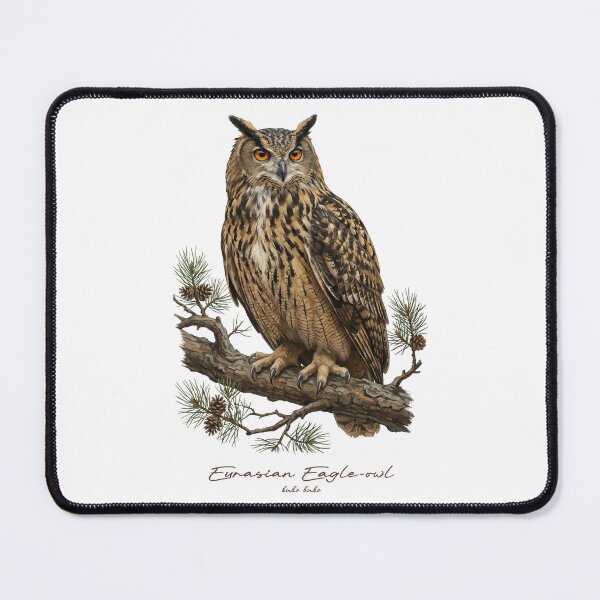 Item preview, Eurasian Eagle-owl on Pine Tree designed and sold by Takeda-art.