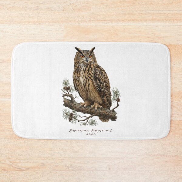 Item preview, Eurasian Eagle-owl on Pine Tree designed and sold by Takeda-art.