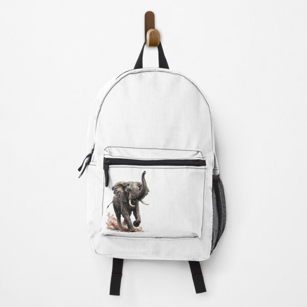 Item preview, Charging African Elephant Watercolor Bull Elephant Art designed and sold by RubisLeaf.
