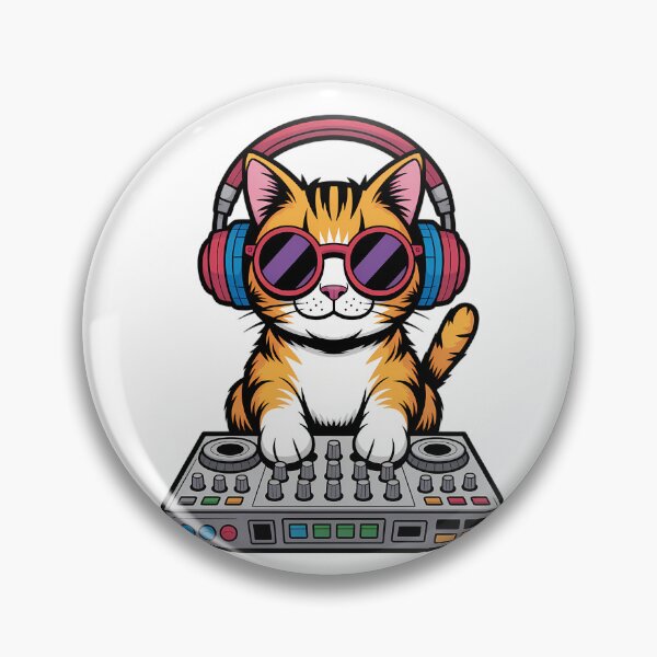 Item preview, Sunglasses Cat DJ Mixer Art designed and sold by NiftyWrx.