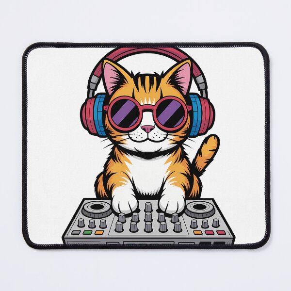 Item preview, Sunglasses Cat DJ Mixer Art designed and sold by NiftyWrx.