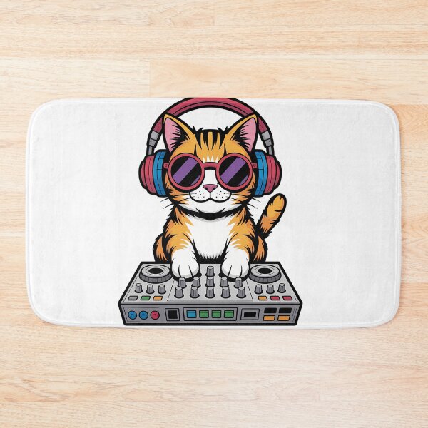 Item preview, Sunglasses Cat DJ Mixer Art designed and sold by NiftyWrx.