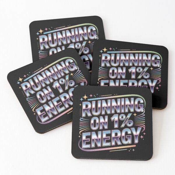 Item preview, Running On 1% Energy Funny Introvert Meme Quote Retro Aesthetic Typography Design designed and sold by Aarvya Fashion Club ( A.F.C ).