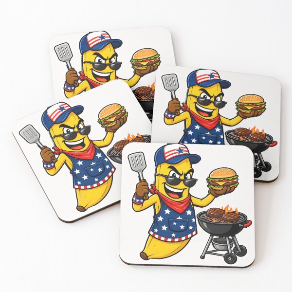 Item preview, Patriotic BBQ Banana Grill Master Sticker designed and sold by WinkWild.