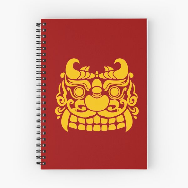 Item preview, Korean Dokkaebi Mask Red Gold Digital Art Print | Instant Download designed and sold by DaHaeStudio.