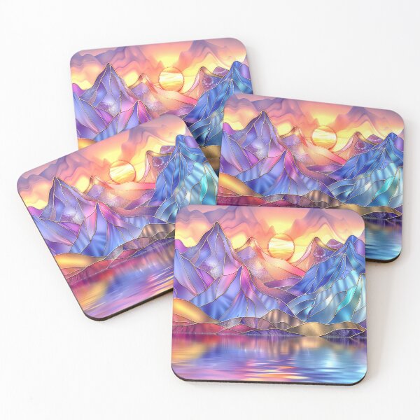 Item preview, Mountains Scenery Stained Glass  designed and sold by MargaretWiktor.
