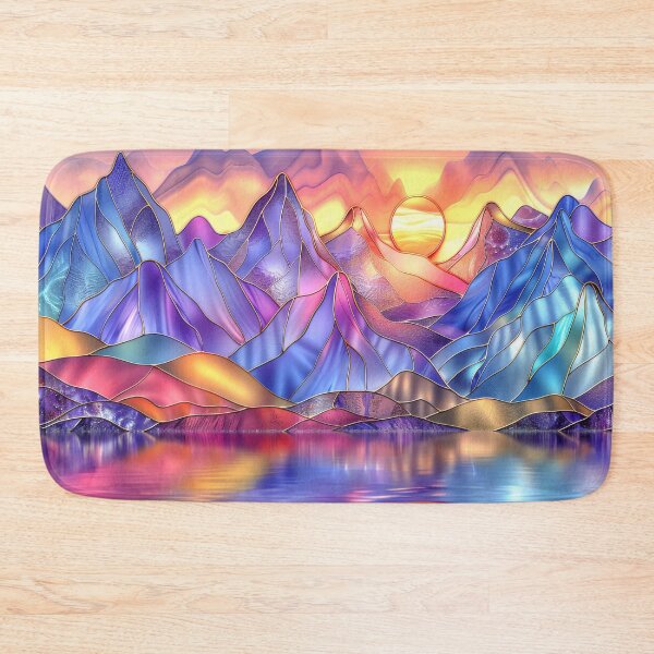 Item preview, Mountains Scenery Stained Glass  designed and sold by MargaretWiktor.