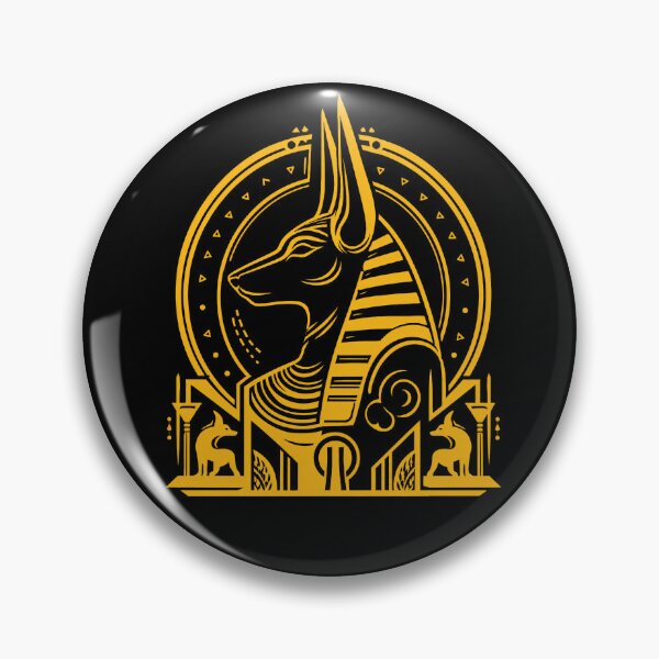 Item preview, Golden Anubis Geometric Vector Portrait designed and sold by Ahmed-G-Designs.
