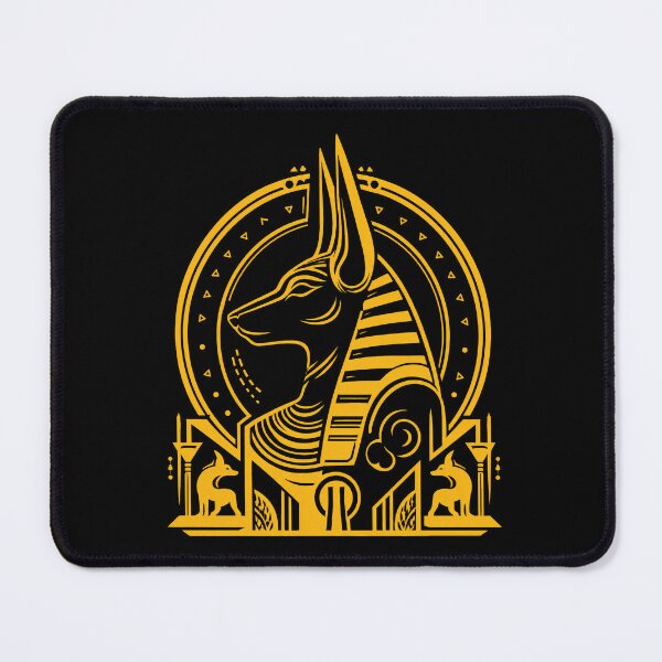 Item preview, Golden Anubis Geometric Vector Portrait designed and sold by Ahmed-G-Designs.