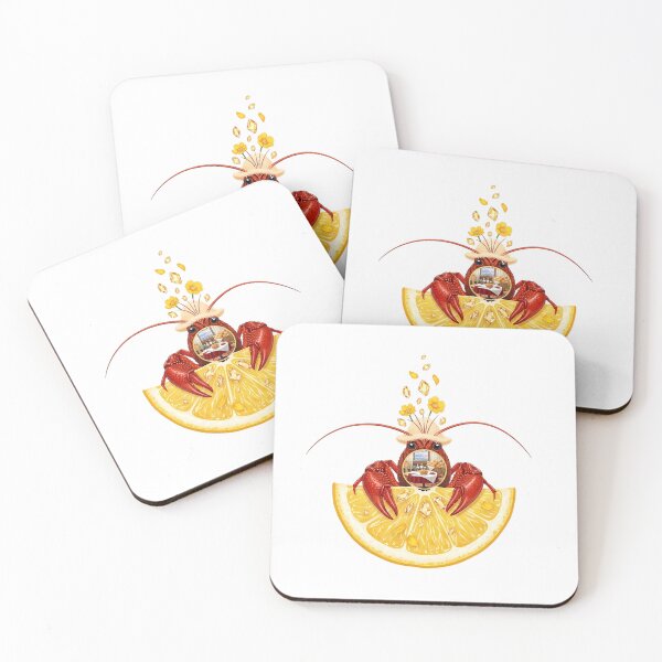 Item preview, Luxury Crawfish Lemon Dinner Illustration designed and sold by AbanoubStore.