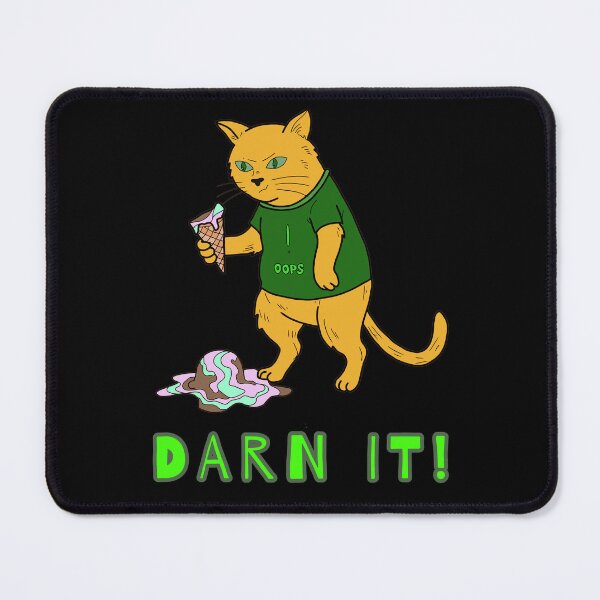 Item preview, Funny Ginger Cat Darn It! - Grumpy Cat with Melted Ice Cream designed and sold by LeshanArtUA.