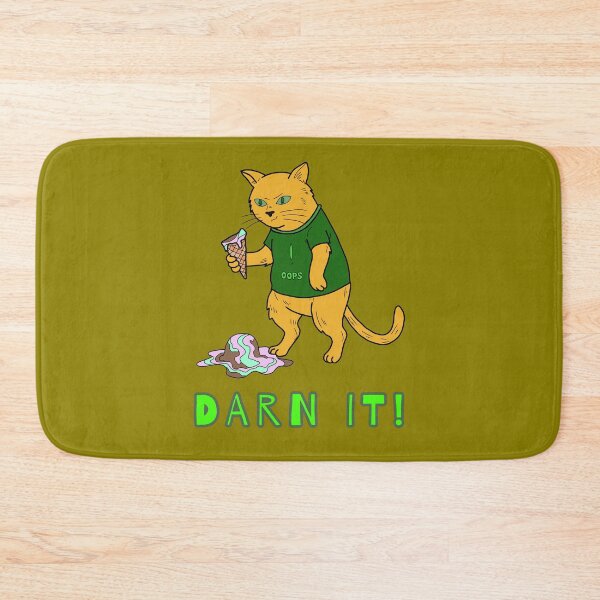 Item preview, Grumpy Ginger Cat with Melted Ice Cream Graphic  designed and sold by LeshanArt.