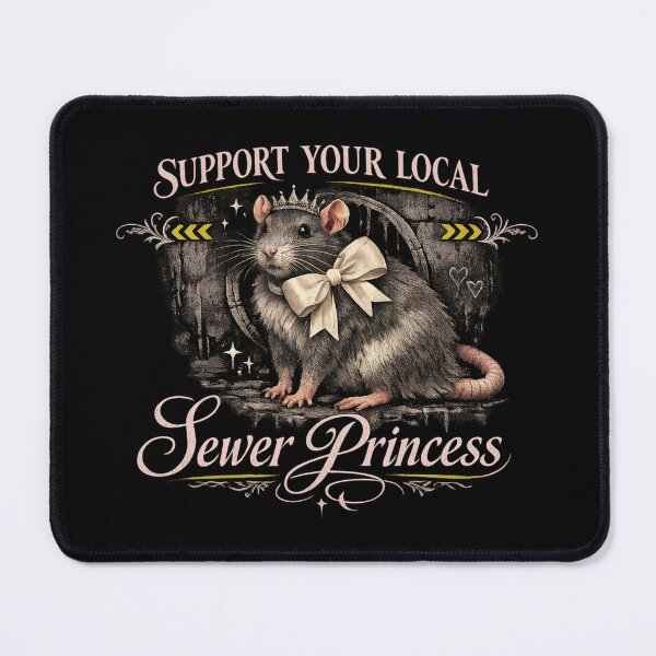 Item preview, Hantavirus Sewer Princess Coquette Rat Funny Pandemic Meme designed and sold by ArcanePrintsxo.