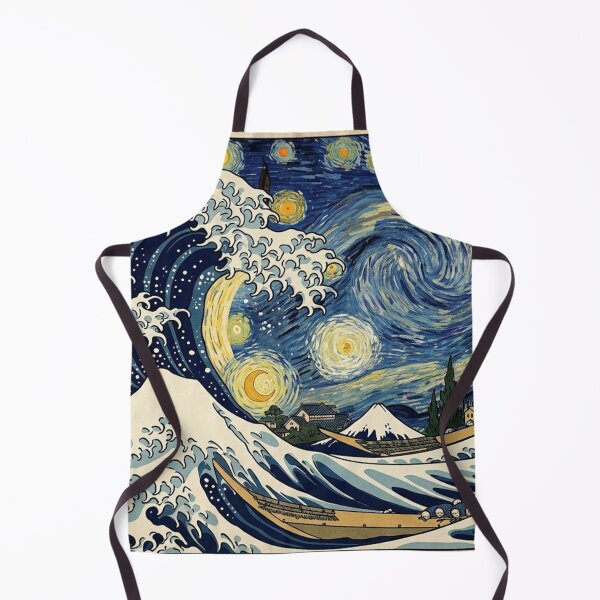 Item preview, The Great Starry Wave | Ukiyo-e Van Gogh Mashup designed and sold by Vandy Fullam.
