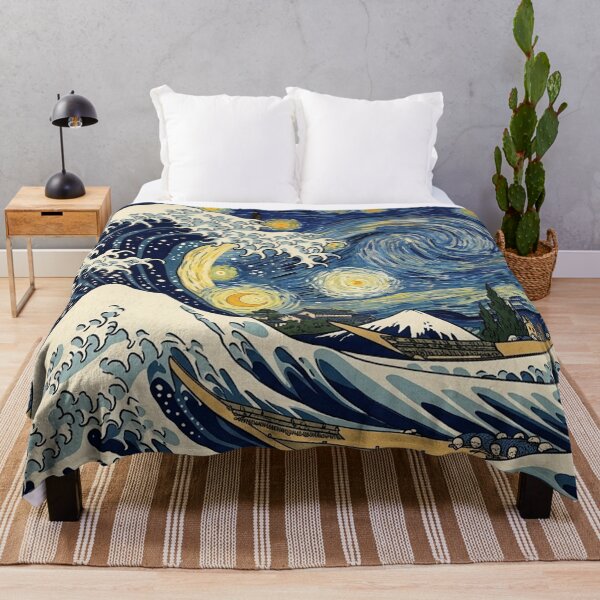 Item preview, The Great Starry Wave | Ukiyo-e Van Gogh Mashup designed and sold by Vandy Fullam.