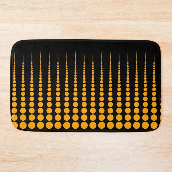 Item preview, Abstract Mustard Yellow Polka dots on Black  designed and sold by POLKAIWERX.