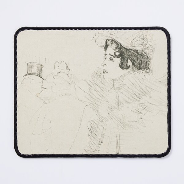Item preview, Miss May Belfort by Henri de Toulouse-Lautrec | Vintage Belle Époque Line Art Poster Print designed and sold by artofuniverse.
