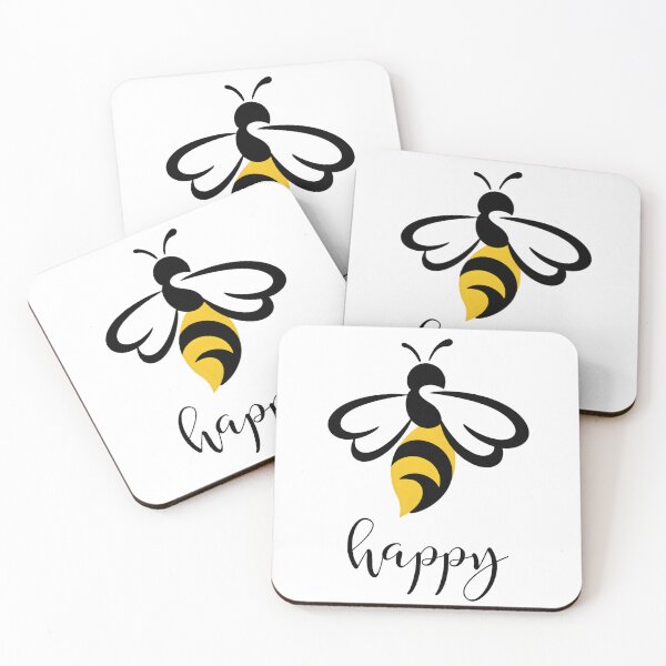 Item preview, Be Happy – Minimalist Cute Bee Happy Design with Positive Message designed and sold by ArcticFoxStudio.